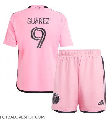 Inter Miami Luis Suarez #9 Dětské Domácí Dres 2024-25 Krátký Rukáv (+ trenýrky)